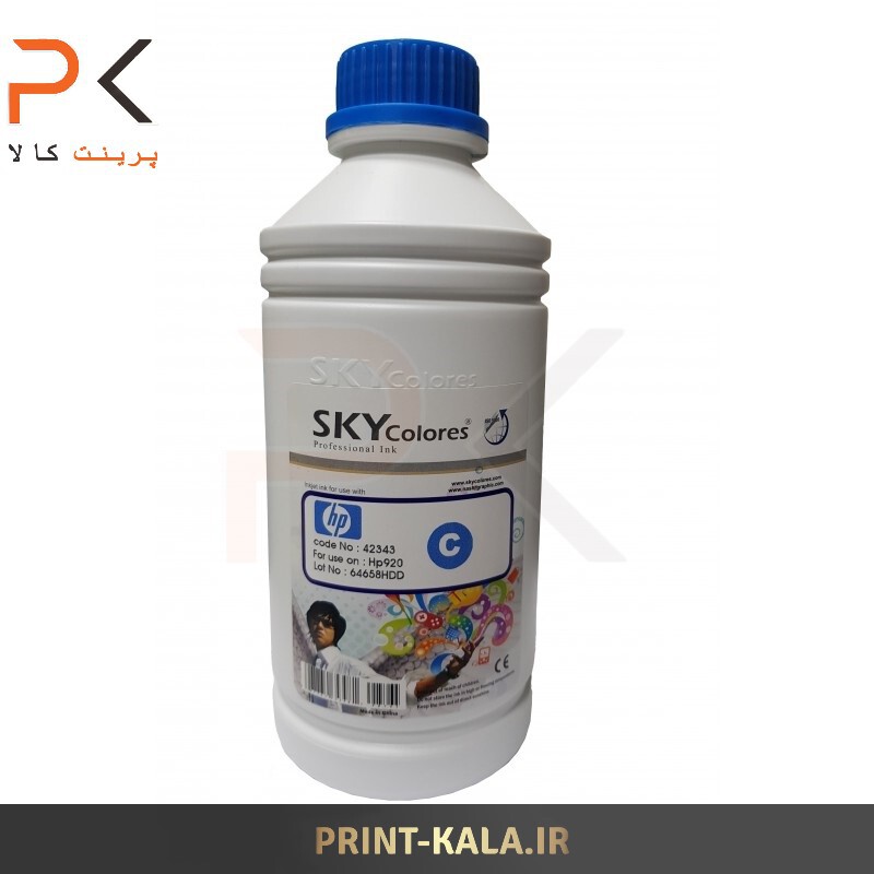  جوهر پرینتر آبی ( فیروزه ای C ) SKY 1000ml برای پرینترهای اچ پی 