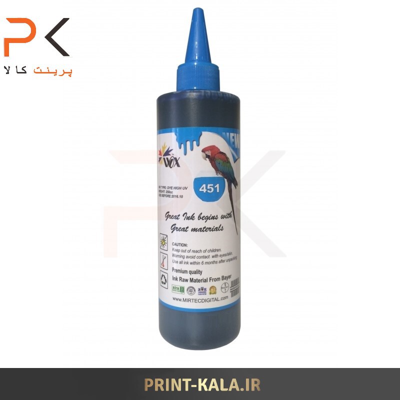  جوهر پرینتر آبی ( فیروزه ای C ) WOX 250ml برای پرینترهای کانن 