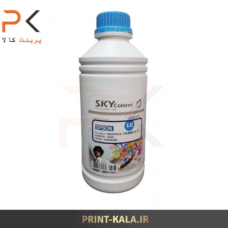 جوهر پرینتر آبی روشن ( فیروزه ای روشن LC ) SKY 1000ml برای پرینترهای اپسون