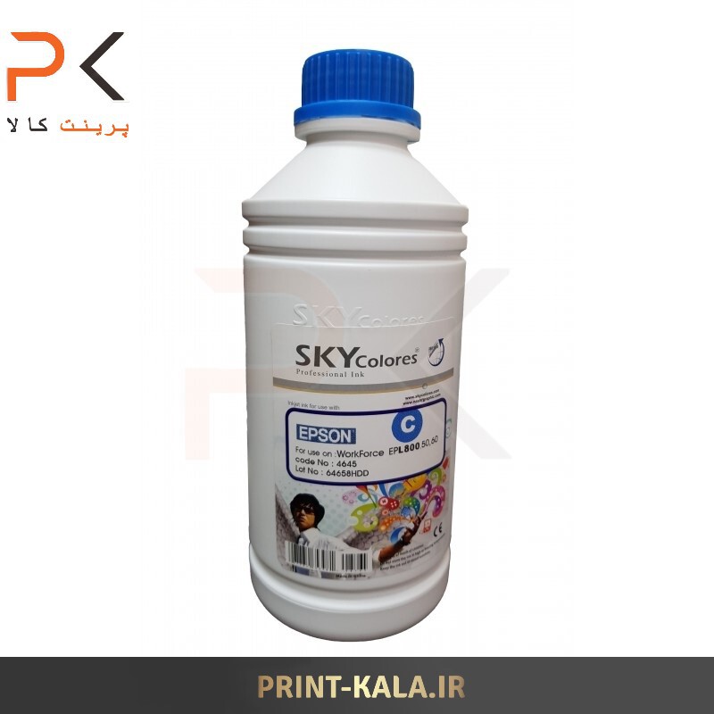  جوهر پرینتر آبی ( فیروزه ای C ) SKY 1000ml برای پرینترهای اپسون 