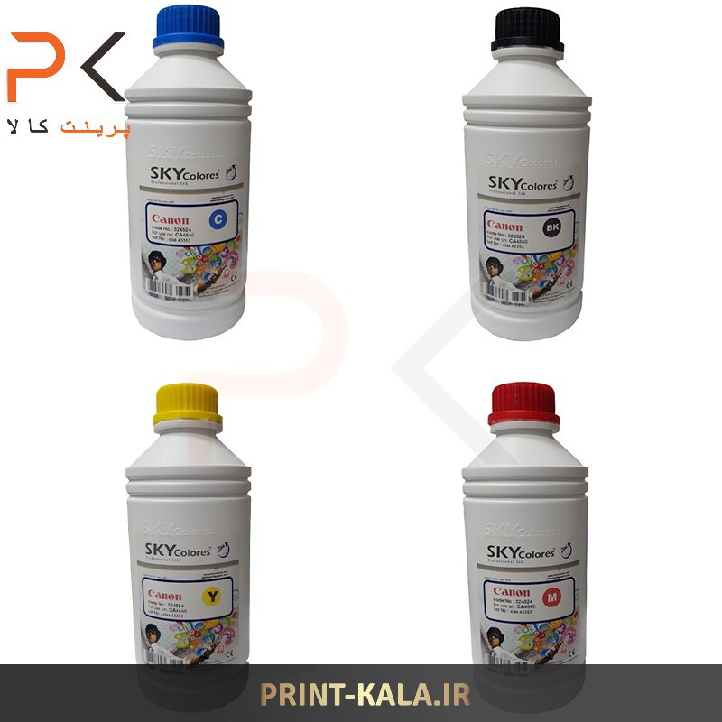  جوهر پرینتر ست 4 رنگ SKY 1000ml برای پرینترهای کانن 